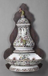 Appraisal: Portugese Majolica Lavabo th c consisting of Portuguese Majolica Lavabo