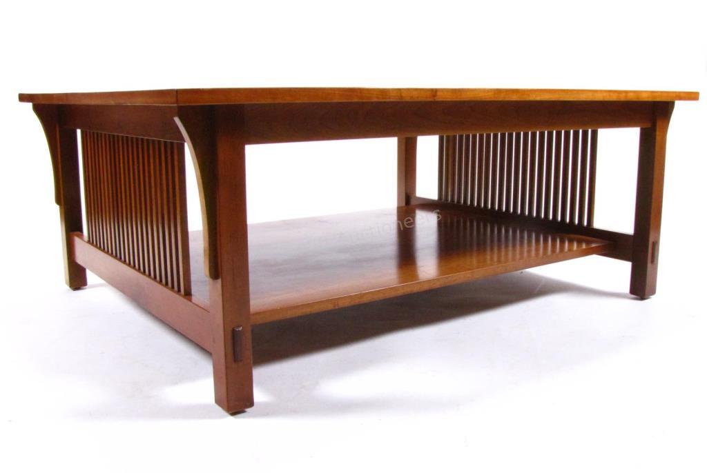 Appraisal: A mission style cherry cocktail table by Stickley Furniture model