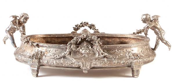 Appraisal: A Belle Epoque silverplated table centerpiece height in width in