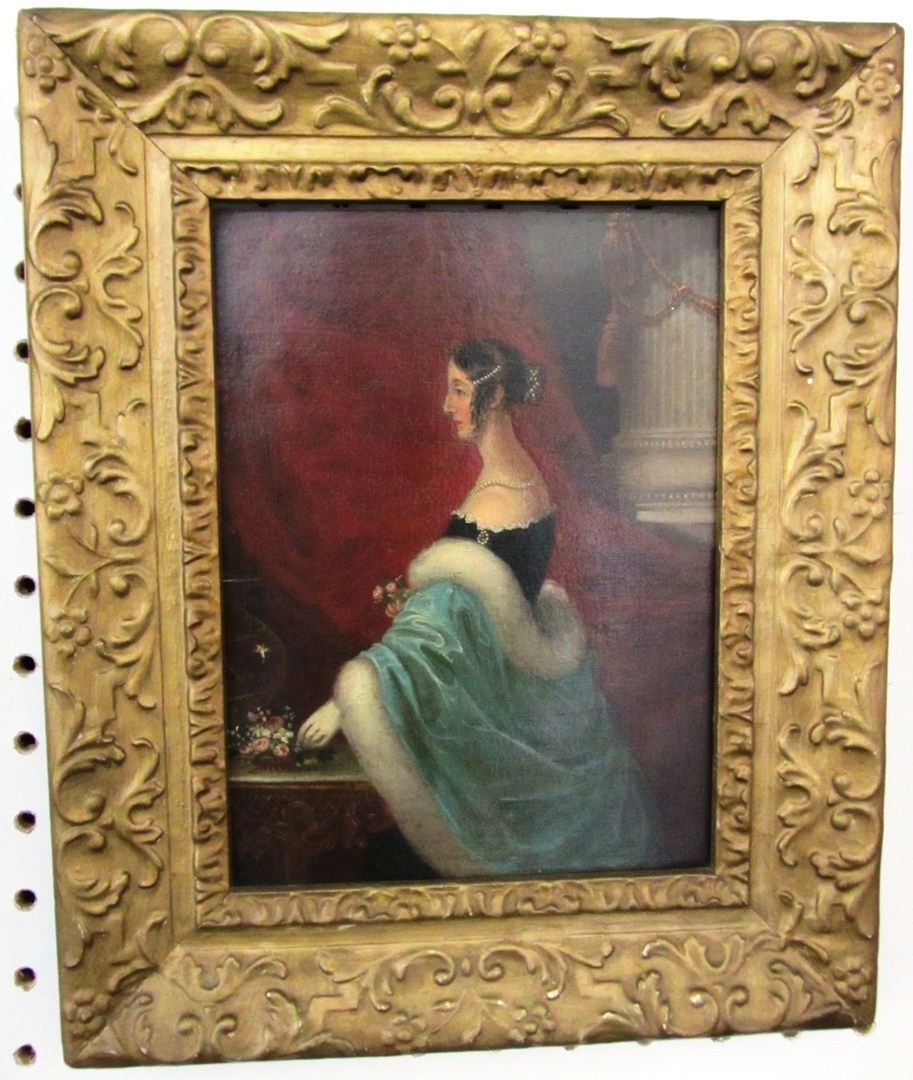 Appraisal: Henrietta G Gubbings fl - Profile portrait of a lady