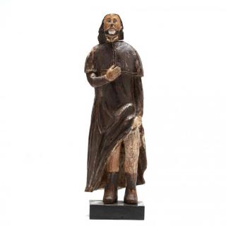 Appraisal: Carved Wooden Figure of St Roch mid - th century