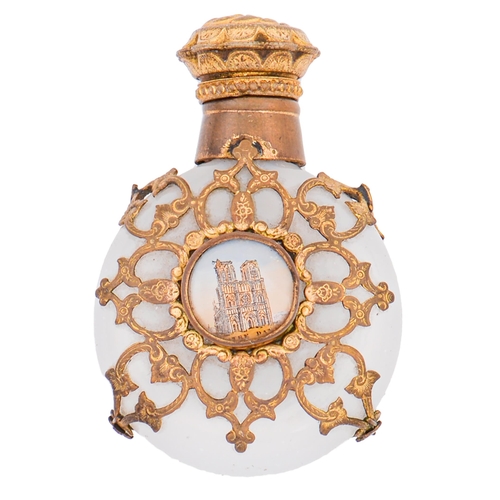 Appraisal: A Palais Royal giltmetal mounted opaline and cagework scent bottle