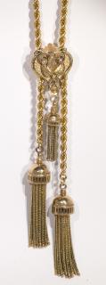 Appraisal: Victorian seed pearl enamel and k yellow gold slide necklace