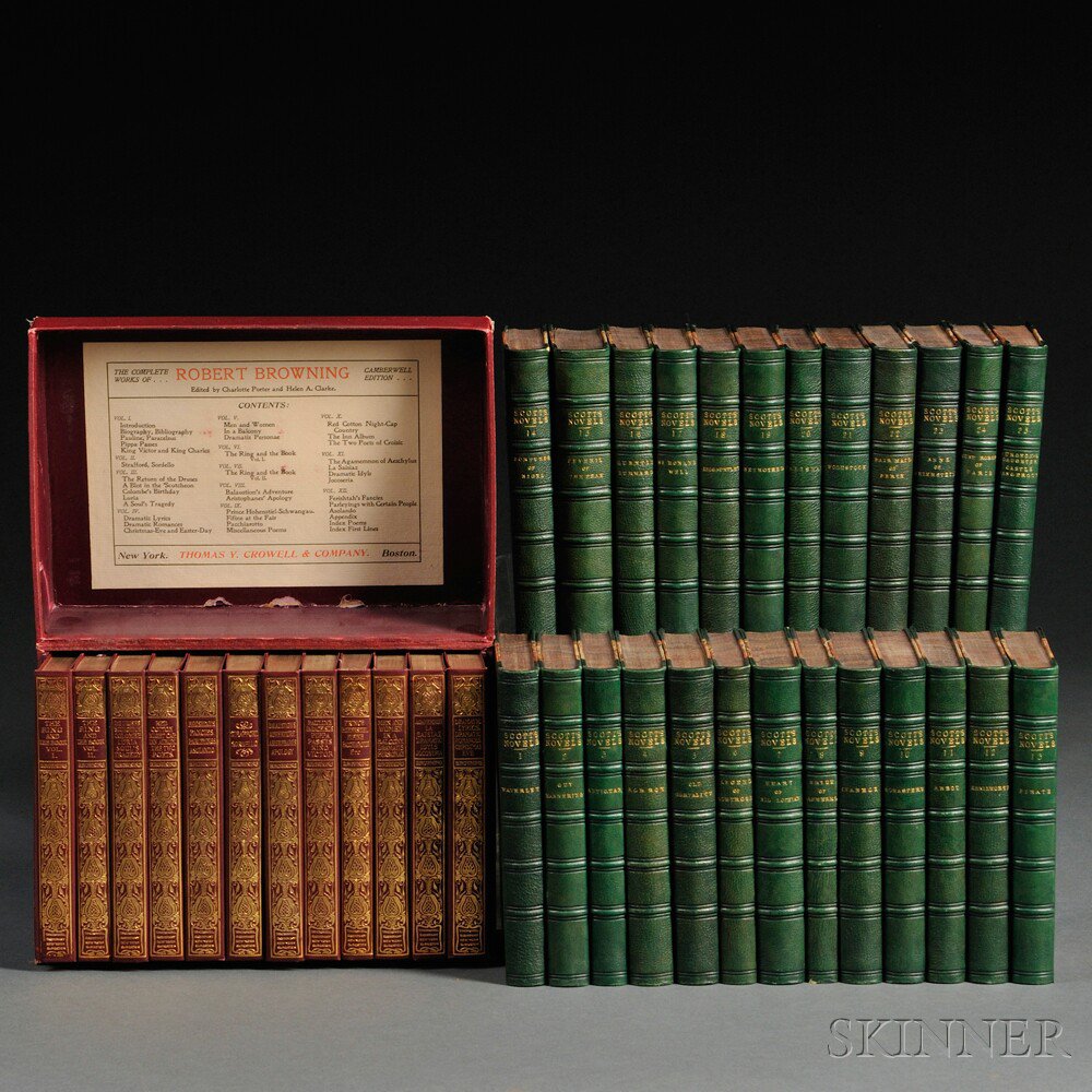 Appraisal: Decorative Bindings Sets Thirty-seven Volumes Robert Browning's Complete Works Camberwell