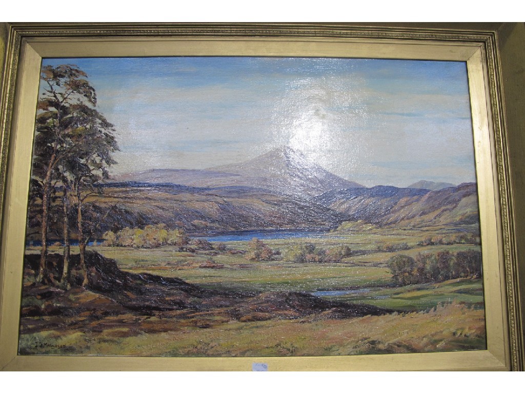 Appraisal: JOHN GEORGE MATHIESON Oil on canvas 'In The Trossachs' signed