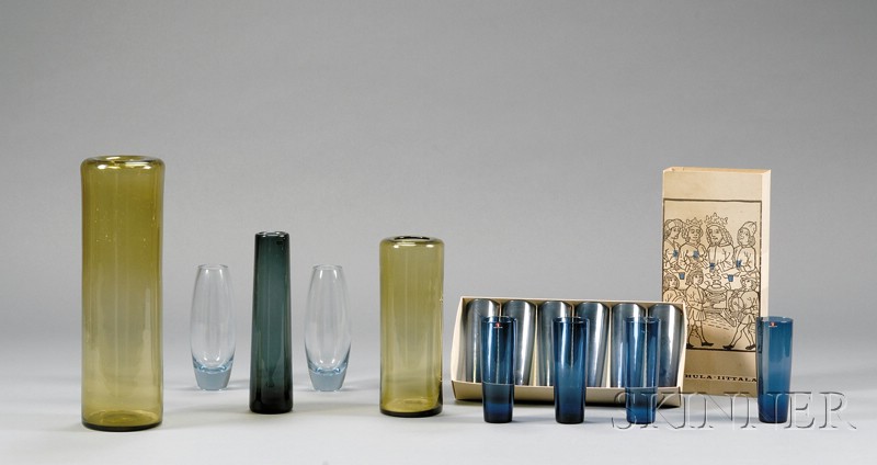 Appraisal: Fifteen Pieces of Art Glass Including Holmegaard and Iittala Hand