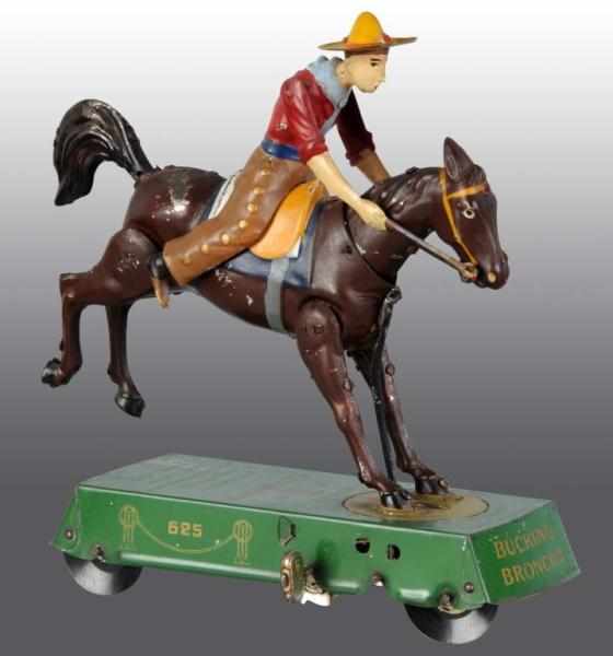 Appraisal: Tin Lehmann Bucking Bronco Wild West Wind-Up Toy Description German