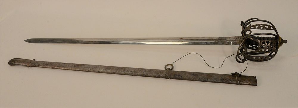 Appraisal: Charles Hebbert General Officer Sword double edged with hearts in