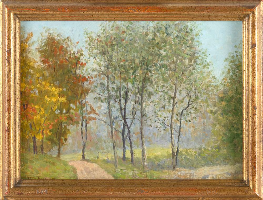 Appraisal: JOSEPH ELIOT ENNEKING MASSACHUSETTS - PATH THROUGH THE WOODS OIL