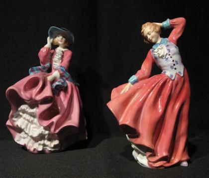 Appraisal: Two piece Royal Doulton figures of young women Top O'