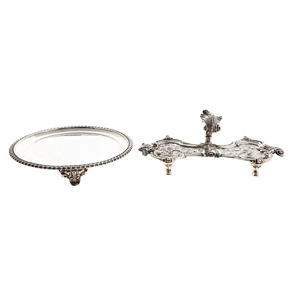 Appraisal: Two Pieces George IV Silver including snuffer tray Thomas Burwash