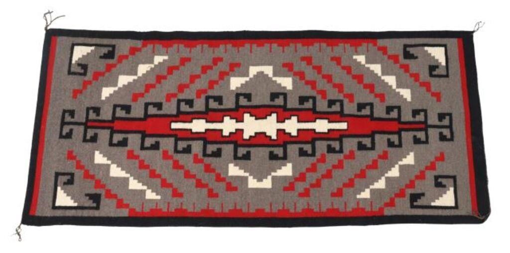 Appraisal: Hand-woven Ganado style wool rug c s very fine weaving