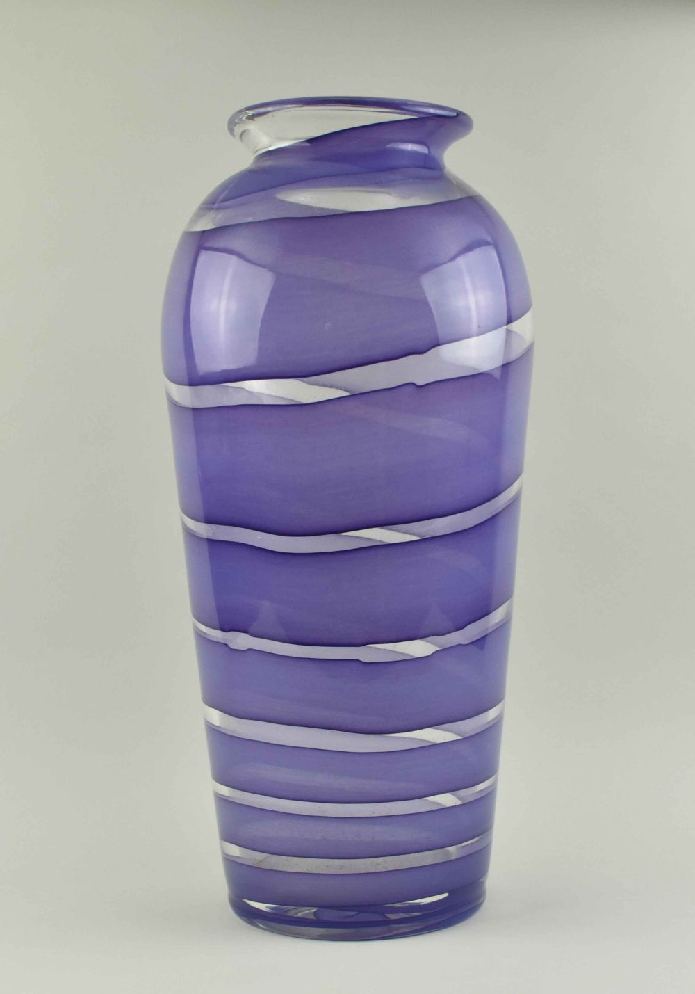 Appraisal: CONTEMPORARY STUDIO GLASS TALL VASEThe tapered cylindrical vessel decorated with