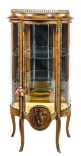 Appraisal: A Louis XV Style Vernis Martin Vitrine Height x width