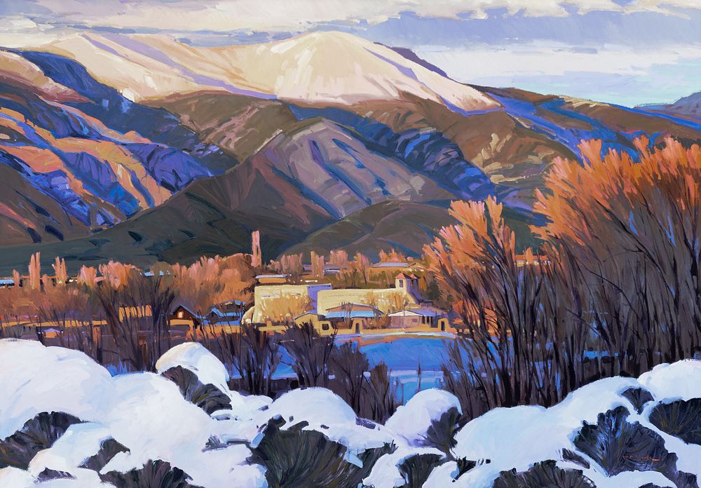 Appraisal: William Hook b Winter in the Ranchos de Taos William