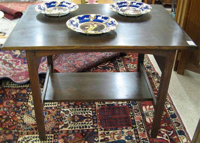 Appraisal: CRAFTSMAN OAK LIBARARY TABLE having a rectangular top on four