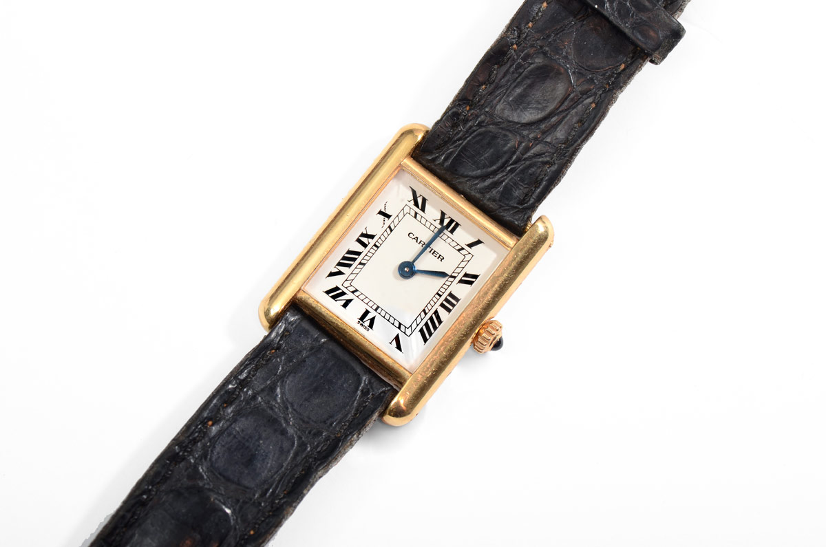 Appraisal: CARTIER K TANK WATCH k yellow gold ladies watch case