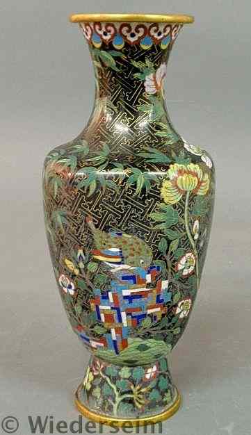 Appraisal: Colorful cloisonn vase th c h