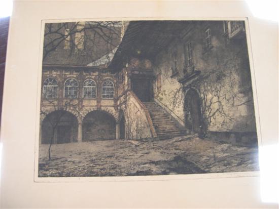 Appraisal: Luigi Kasimer - etching unframed laid on board signed lower