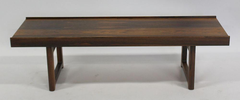 Appraisal: MIDCENTURY Bruksbo Mellemstrands Rosewood Coffee Table From a Garden City