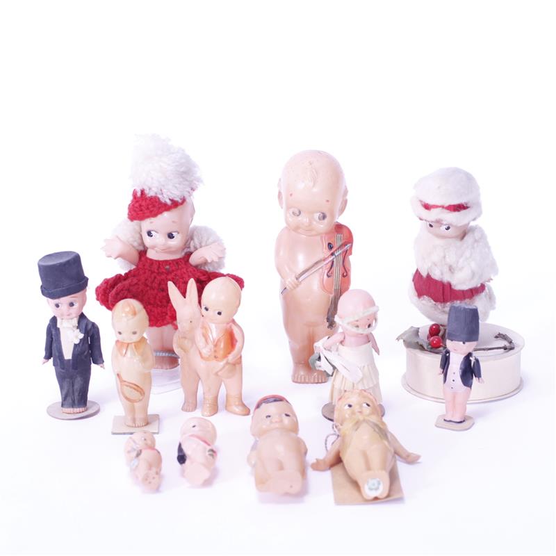 Appraisal: Twelve Piece Vintage Celluloid Kewpie Doll Collection with jointed arms