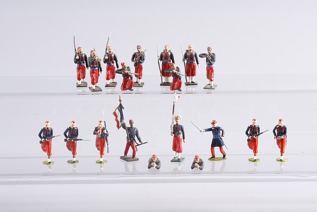 Appraisal: Lot of Mignot French Zouaves together with Imperial Productions charging