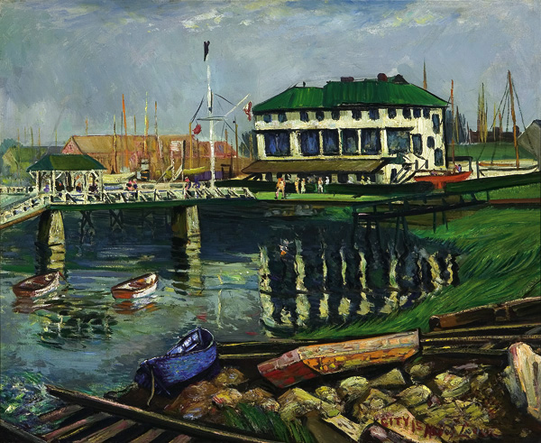 Appraisal: LEVER RICHARD HAYLEY American - ''City Island Harlem Yacht Club''