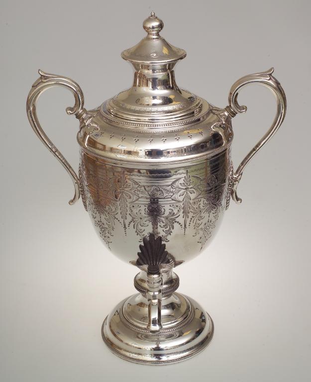 Appraisal: SILVER-PLATED SAMOVAR IN th CENTURY STYLE late th century of