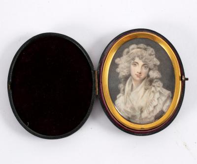 Appraisal: Late th Century English School Portrait Miniature of a Young