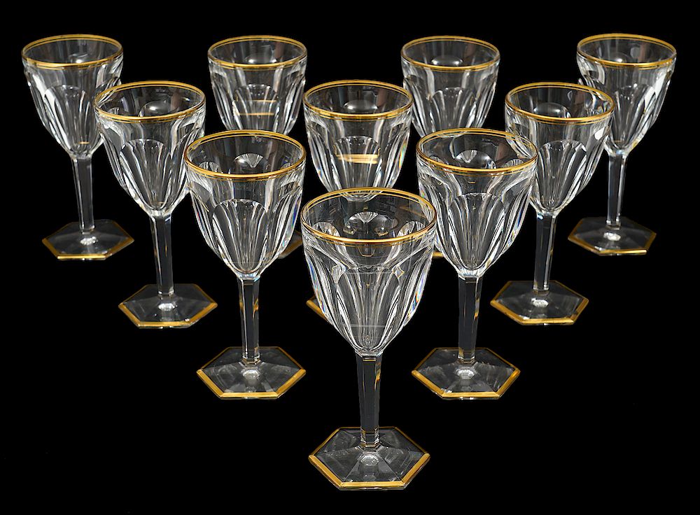 Appraisal: Baccarat Goblets in Harcourt Pattern Baccarat goblets in Harcourt pattern