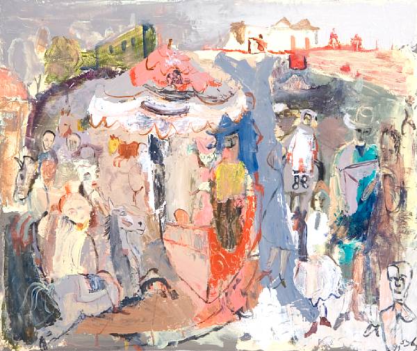 Appraisal: Djemal Kukhalashvili Georgian born Circus signed indistinctly and dated '