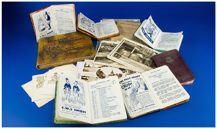 Appraisal: Various Items of Ephemera including pattern book for postcards showing