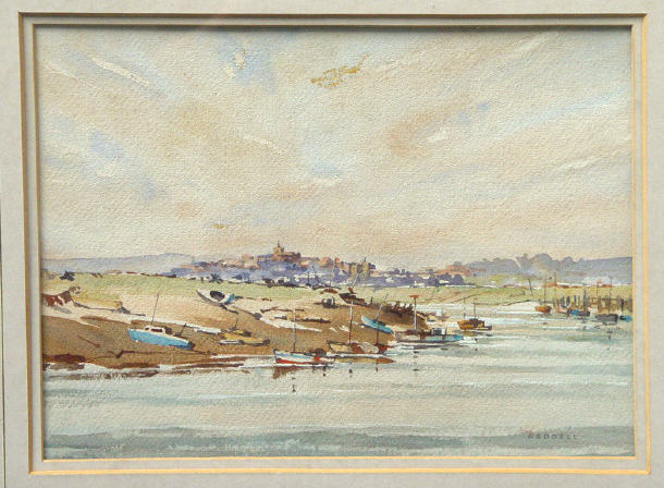 Appraisal: Reddell - Three watercolours two of beached pleasure boats another