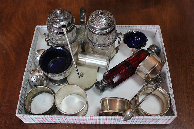 Appraisal: A PART SILVER CRUET SET a sterling Tiffany and Co