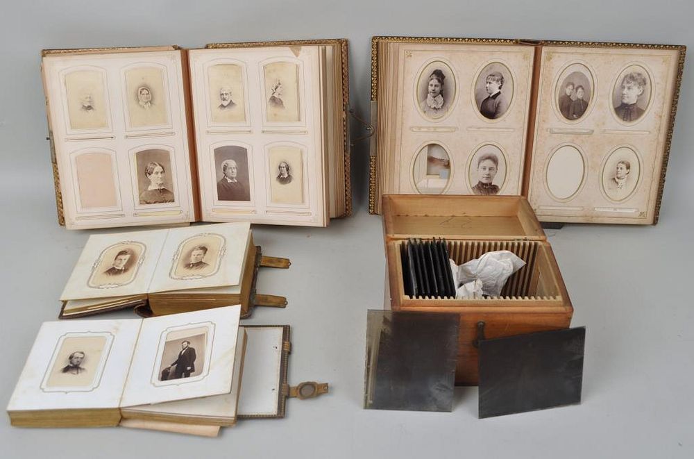 Appraisal: Estate Group Antique Photos Albums comprising cabinet cards tintype photographs