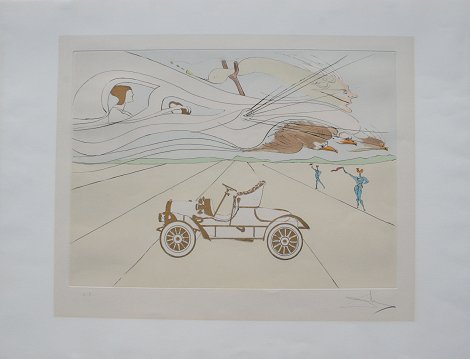 Appraisal: DALI Salvador Spanish - ''L'Automobile'' from the Hommage a Leonardo