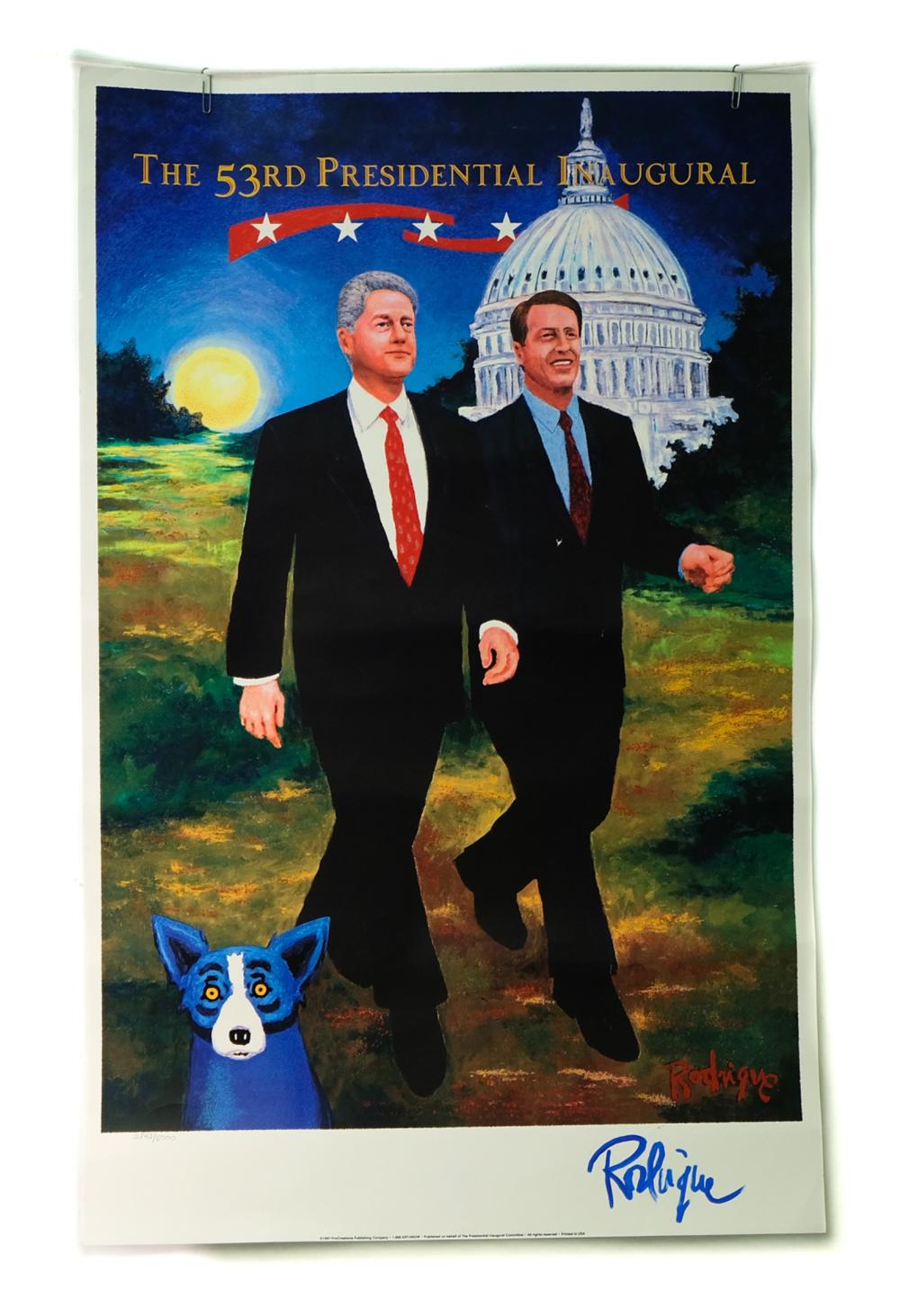 Appraisal: GEORGE RODRIGUE RD PRESIDENTIAL INAUGURAL SIGNEDGeorge Rodrigue American - rd