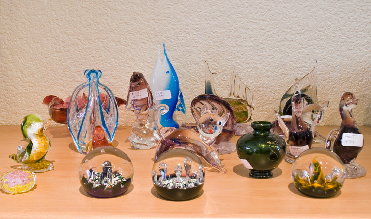 Appraisal: Collection Of Glass Animal Figures And Paperweights Various Colours