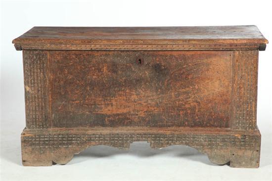 Appraisal: BLANKET CHEST European th-early th century oak Substantial and Germanic