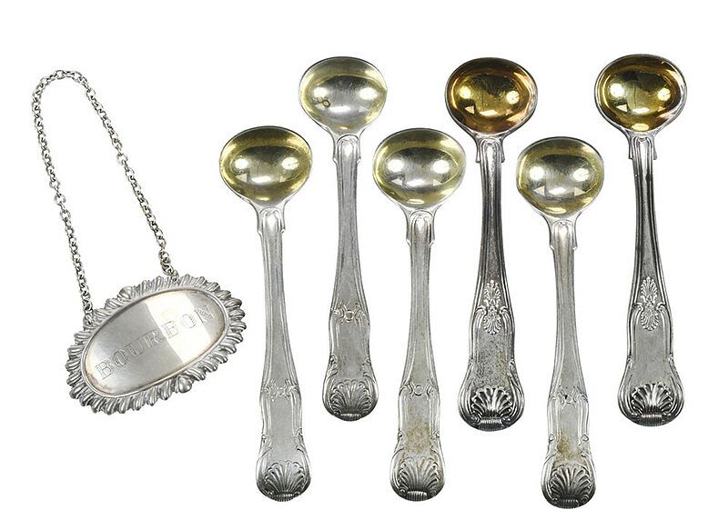 Appraisal: Pieces Silver and Silver Plate Flatware including six similar English