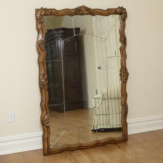 Appraisal: Ralph Lauren carved wood wall mirror Ralph Lauren carved wood