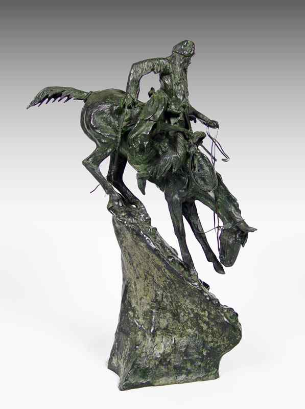 Appraisal: LARGE IMPRESSIVE BRONZE AFTER REMINGTON TITLED MOUNTAIN MAN '' X