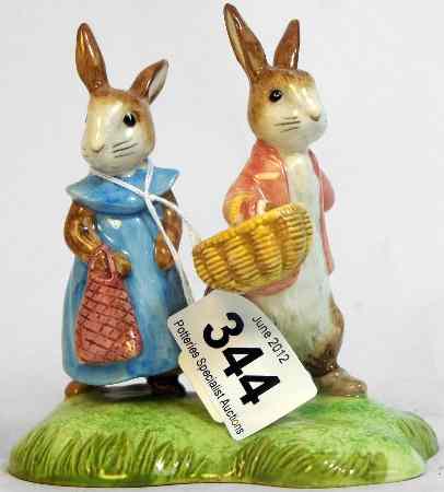 Appraisal: Beswick Beatrix Potter Tableau Figure Flopsy and Benjamin Bunny BP