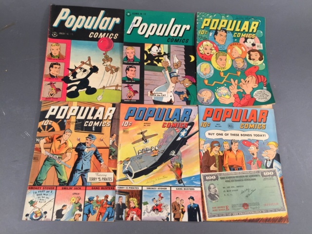 Appraisal: Popular Comics Nos - Ungraded unrestored Most of these comics