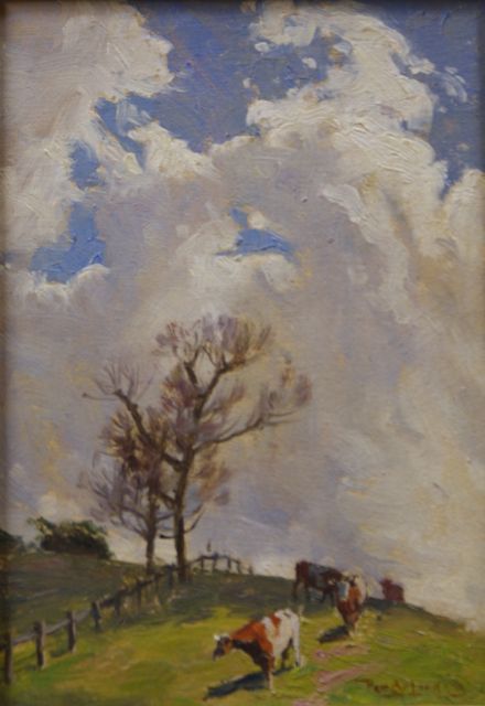 Appraisal: Percy Lindsay - Cloud and Cows oil on board signed