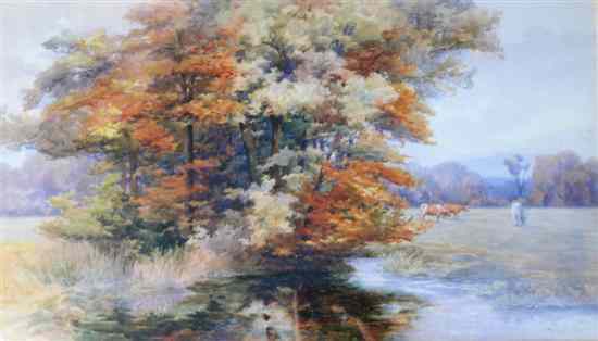 Appraisal: Mary Georgina Barton Irish - watercolour 'Autumn in an Irish