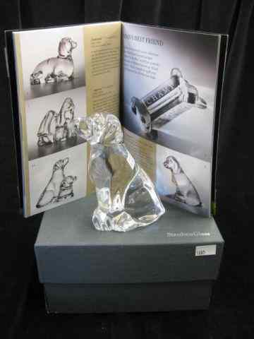 Appraisal: Steuben Crystal Dog Figurine ''Loyal Companion''mint in box designed by