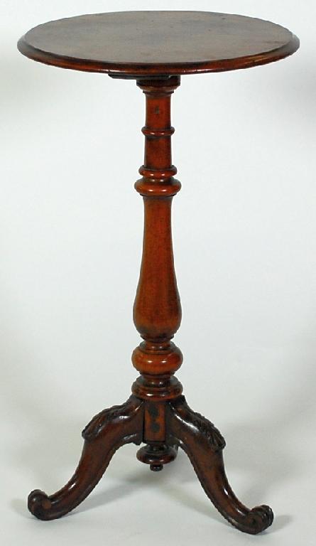 Appraisal: NINETEENTH CENTURY AND LATER MAHOGANY TRIPOD WINE TABLE the moulded