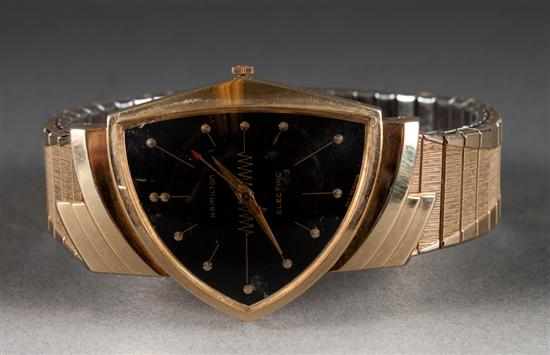 Appraisal: Hamilton ''Pacer'' mid-century-modern K yellow gold electric gentleman's wrist watch