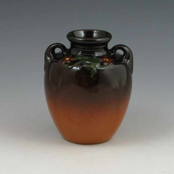 Appraisal: Weller brown Floretta handled vase Marked with impressed Weller Floretta